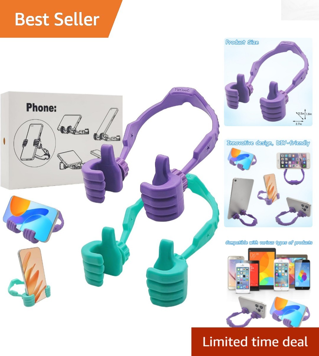 Cool Gadget Alert: 2 Adjustable Phone Stands for Teens & Kids - Gift Pack!