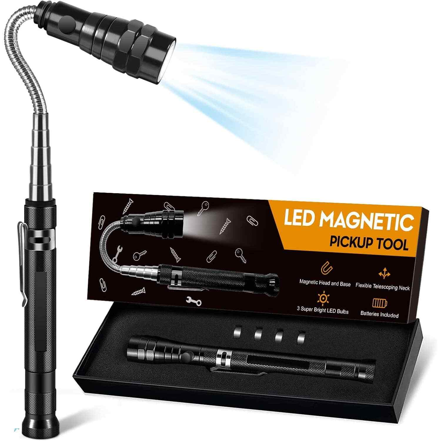 LED Magnetic Pickup Tool - Cool Gadget with LED Lights for DIYers
