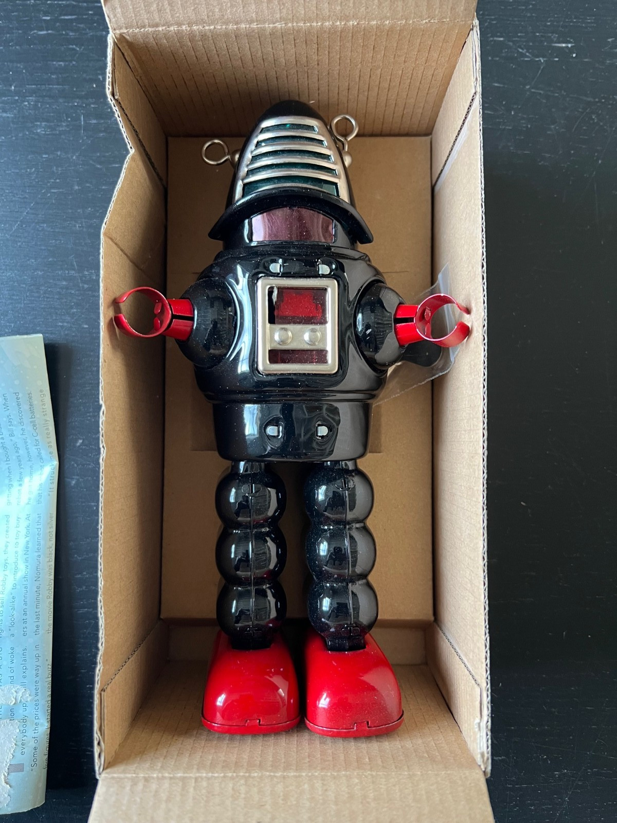 Planet Robot Mechanical Tin Wind-up Toy in Black (Never Used or Displayed)