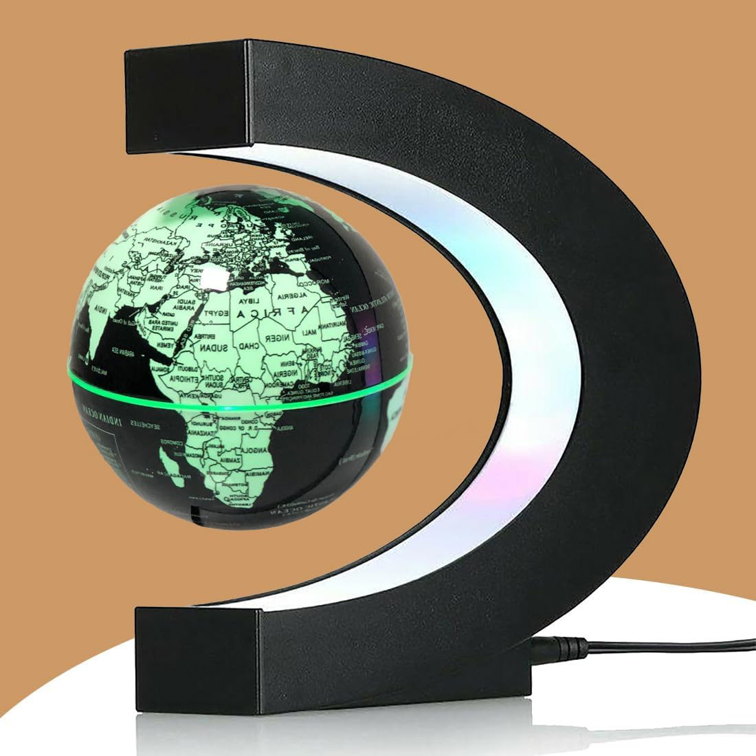Multicolor Changing Magnetic Levitation Floating Globe, LED Lights, Cool Gadgets
