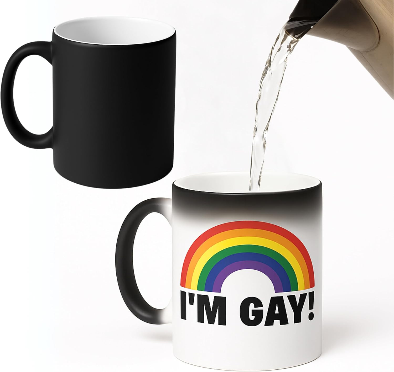 I'M Gay Rainbow Heat Change Mug – Funny Prank Gift for Him, Gag Gift for Best Fr