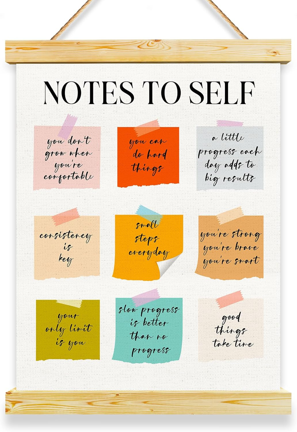 Therapist Office Decor Wall Art, Motivational Affirmations Canvas, Mindfulness G