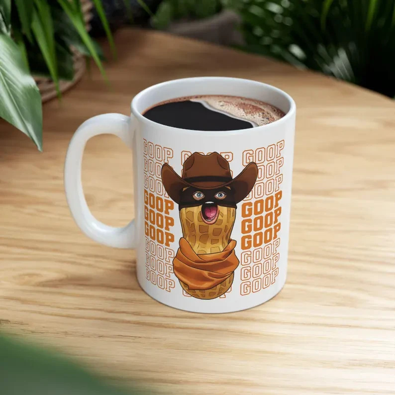 Funny Peanut Mug Meme Coffee Cup Unique Humor Gift