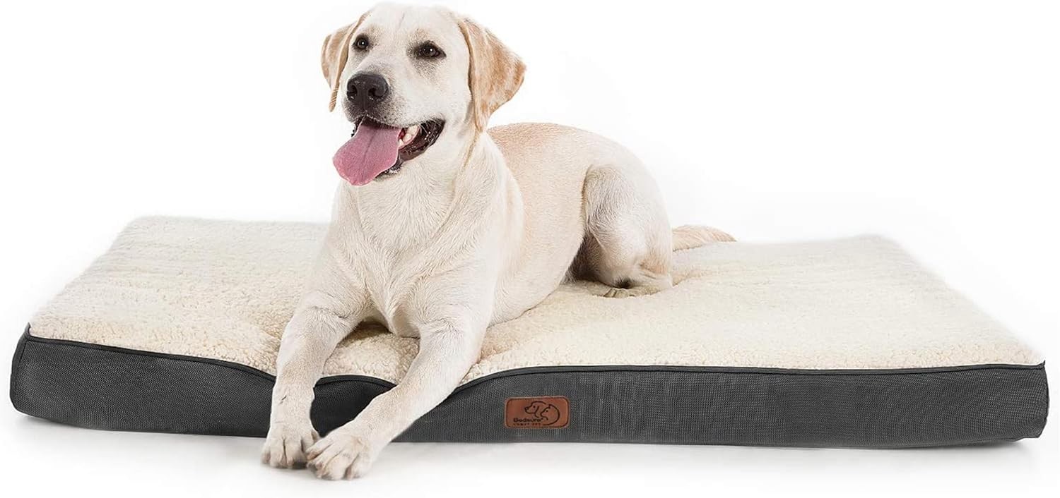 Large Orthopedic Pet Bed for Dogs & Cats w/ Washable Cover (up to 75lbs)