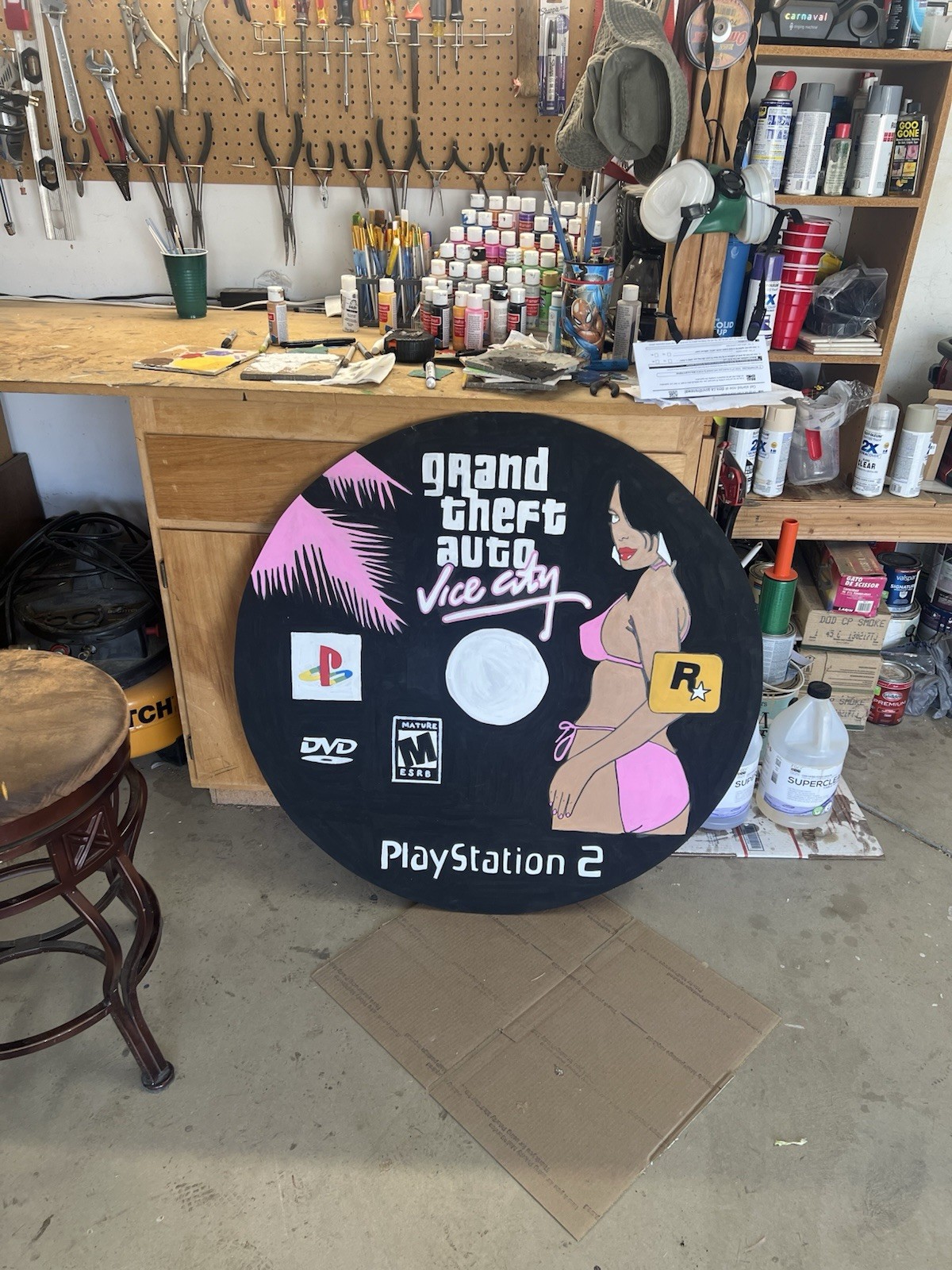 36 Inch Game Room Wall Decor/ Custom Design Your Favorite Game. By Hypnotic Art
