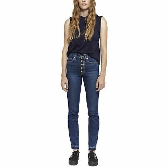 NWT Eve Denim the silver bullet high waisted skinny leg jeans size 26