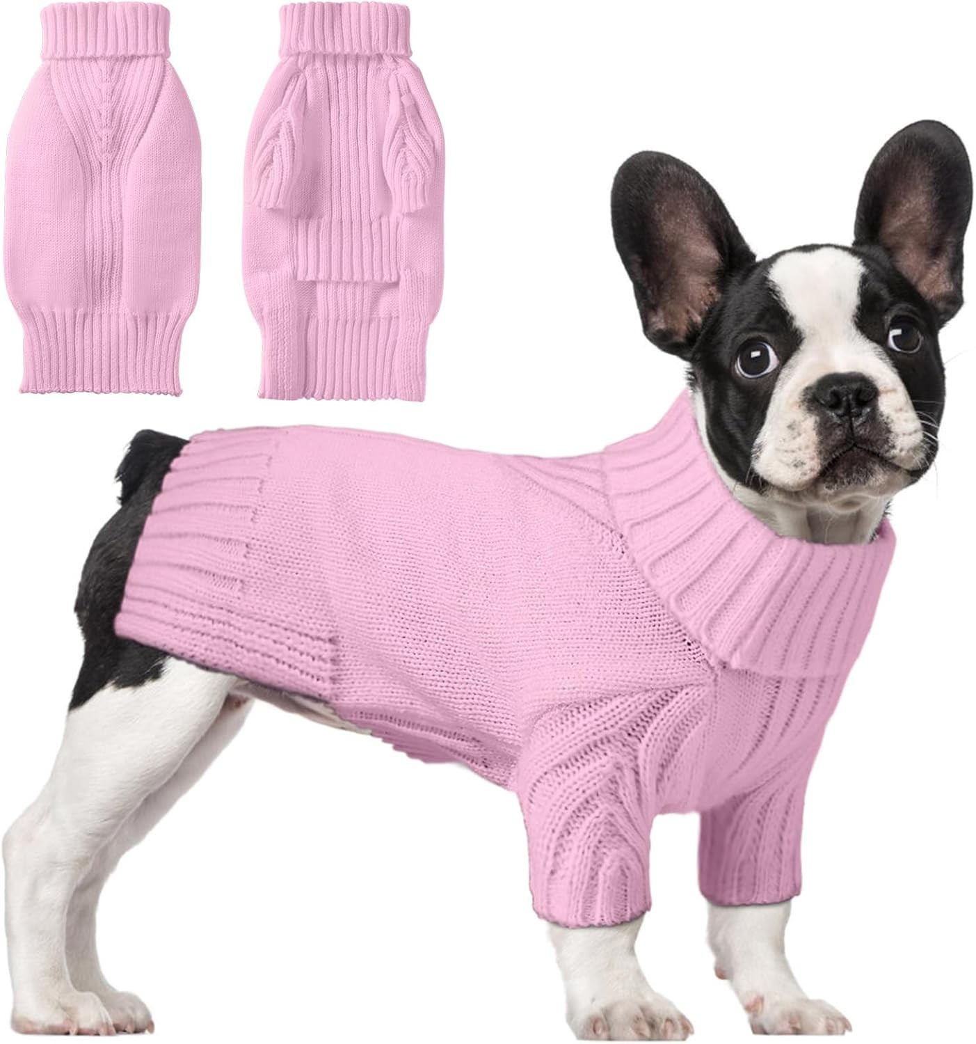 Dog Sweater Classic Turtleneck Pet Clothes Warm Thermal Dog Winter Coat, Thick