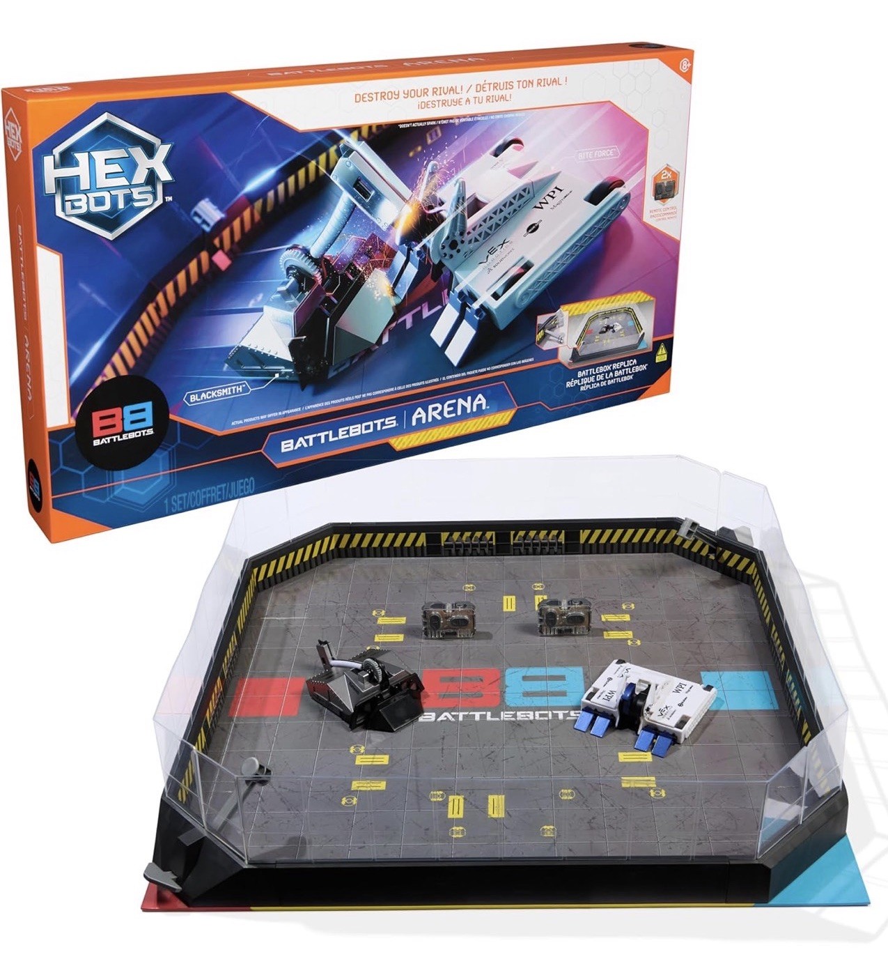 HEX BattleBots Arena 4.0 Bite Force & Blacksmith, Remote control robot toy