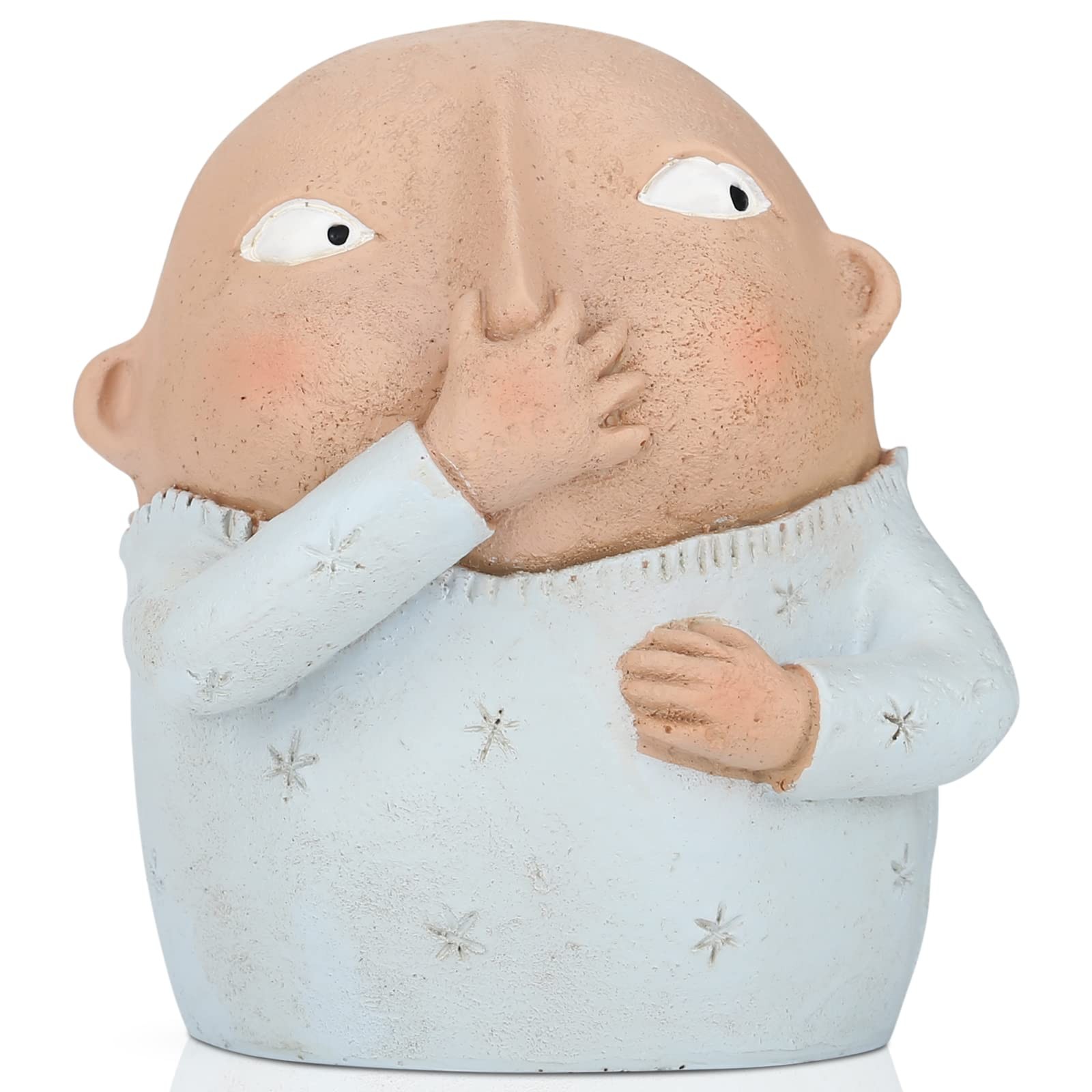 Boy Holding Nose Bathroom Statue,Funny Knick Knacks for Shelves,Quirky Toilet...