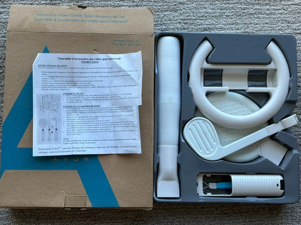 Interactive Video Game Sport Accessories Set 6 pc. 2009 sold by  Avon