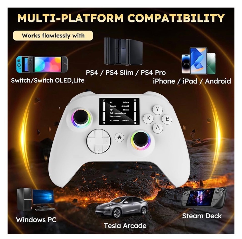 Interactive screen wireless gaming controller