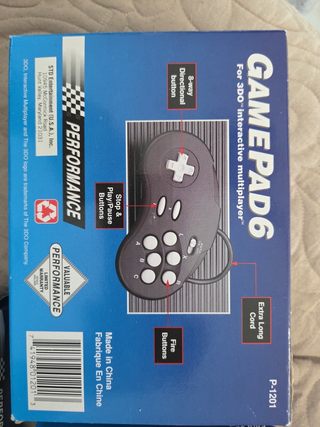 Game Pad 6 For 3DO Interactive By Performance
