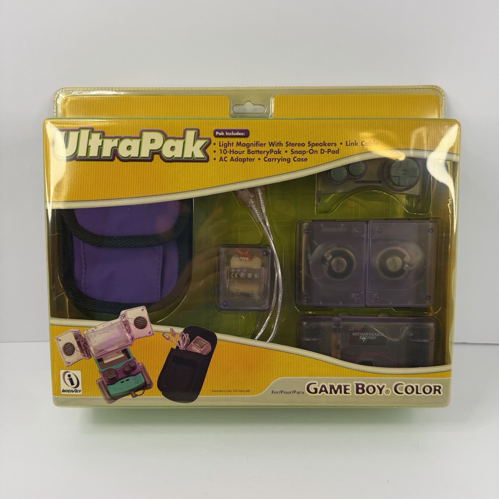 Interact Game Boy Color Value Ultra Pak GBC Purple Grape Accessories New Sealed
