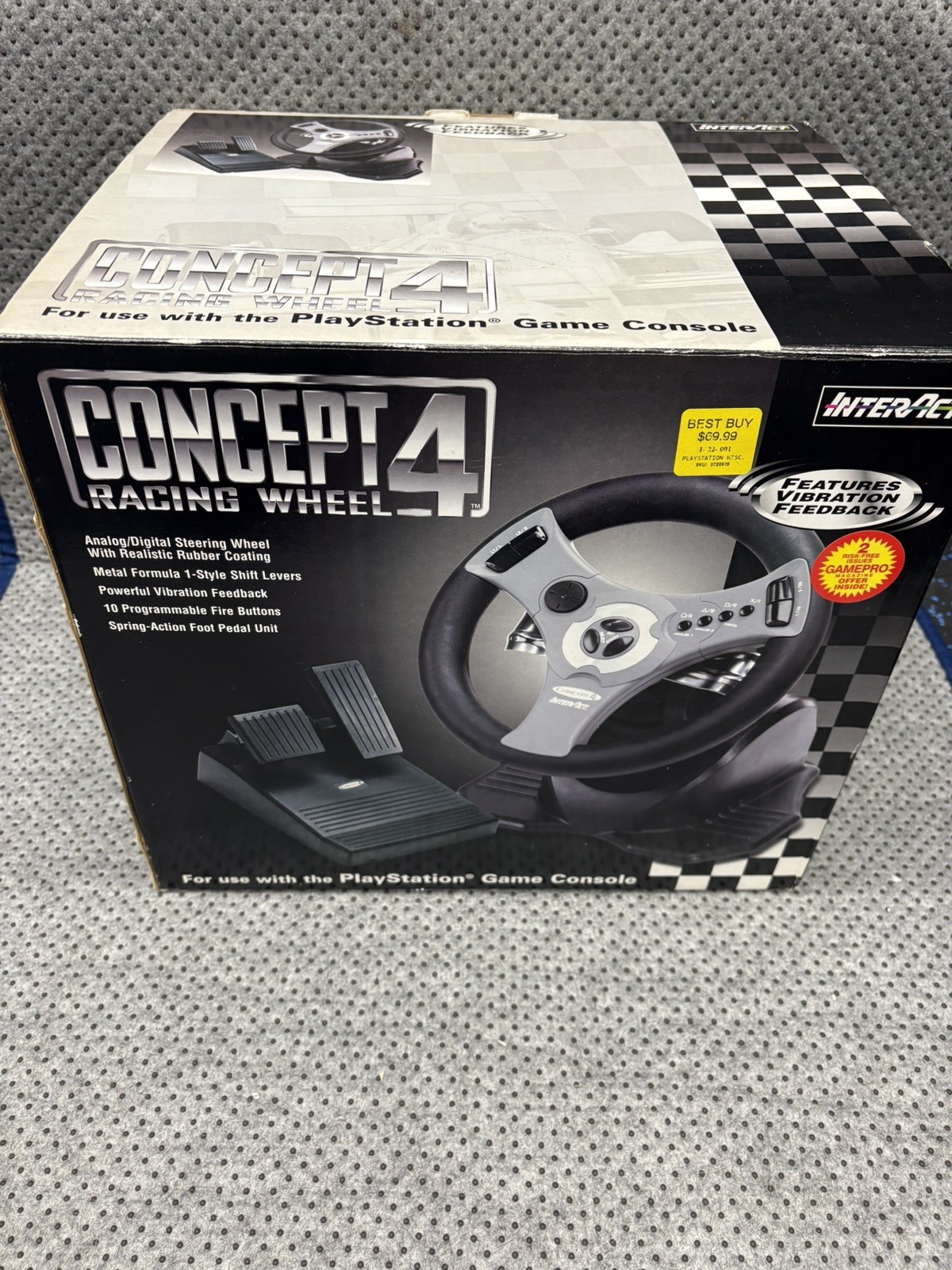 Interact Concept 4 Racing Wheel with foot pedals 
