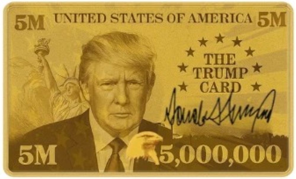 Trump Gold Commemorative Card Collectible Souvenir Visa Edition (Novelty Item)