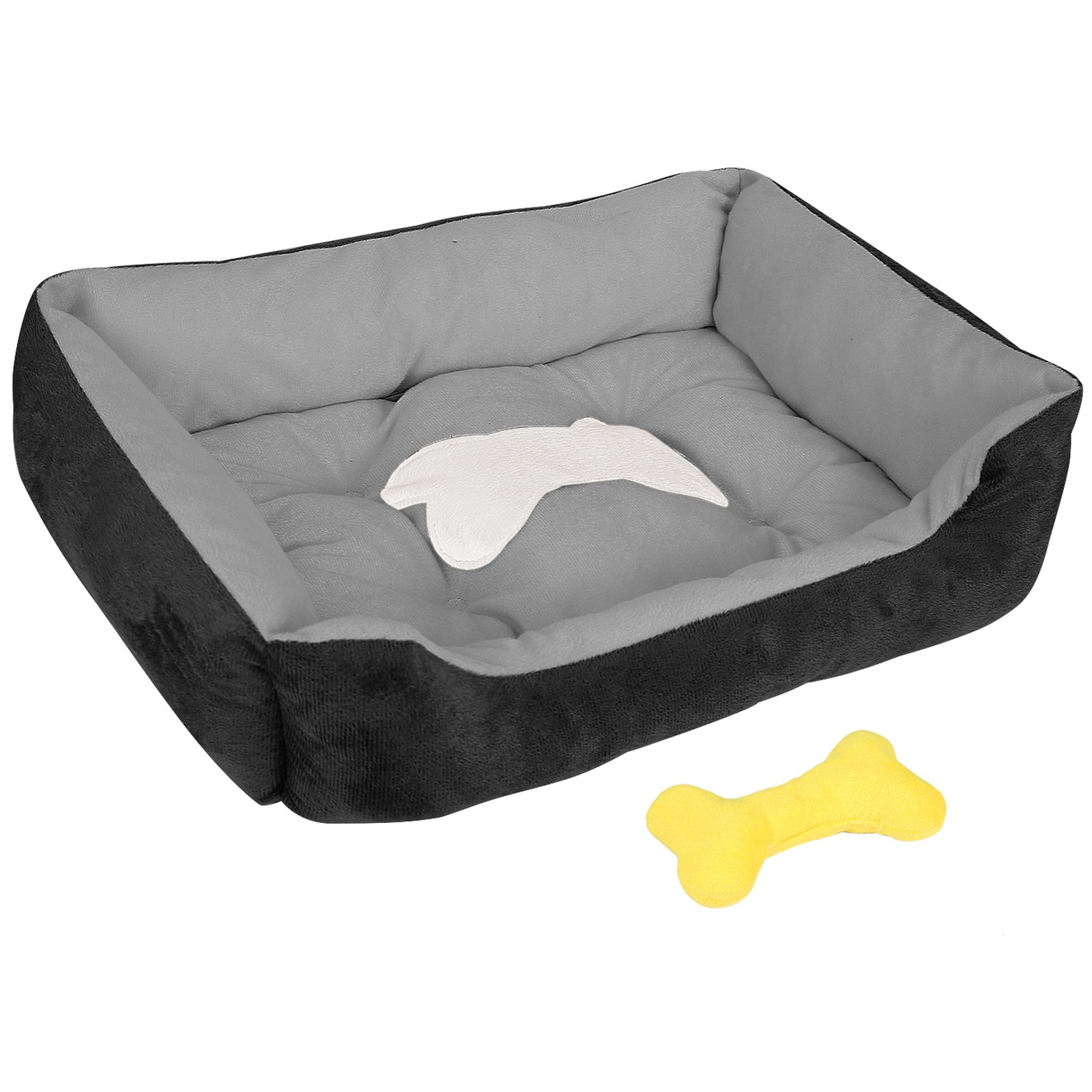 Linx Group Pet Dog Bed Soft Warm Fleece Puppy Cat Bed Black Washable