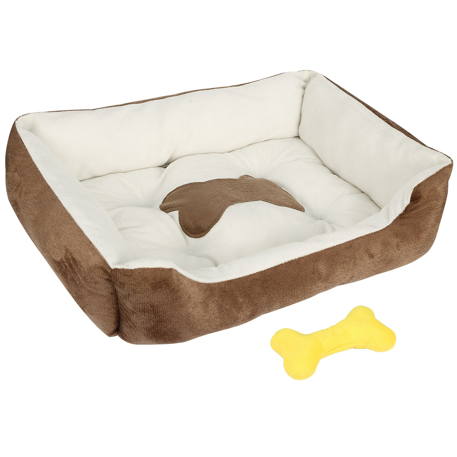 Linx Group Pet Dog Bed Soft Warm Fleece Puppy Cat Bed Brown Washable