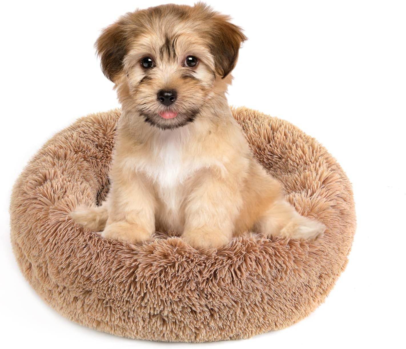 Self-Warming Waterproof Extra Small Brown Plush Cat & Dog Pet Bed