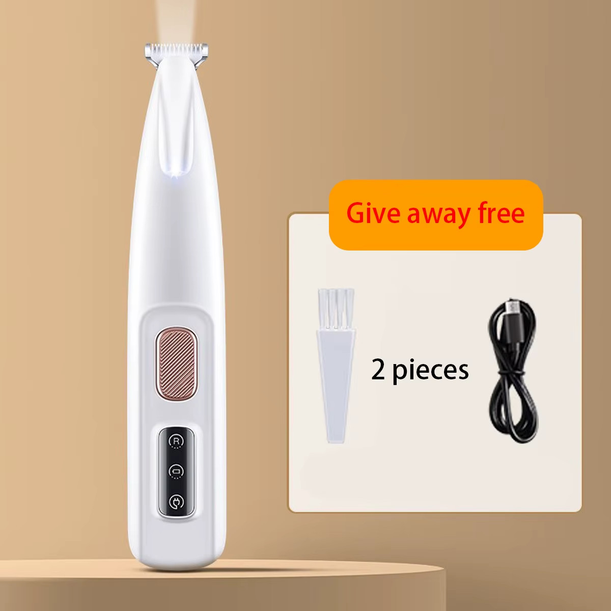New Dog Beauty Trimmer Fully Waterproof Dog Trimmer with LED Light Dog Claw Trim