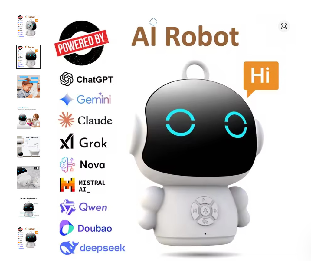 Smart AI Robot WiFi Early Education Toys for Children Speech Recognition