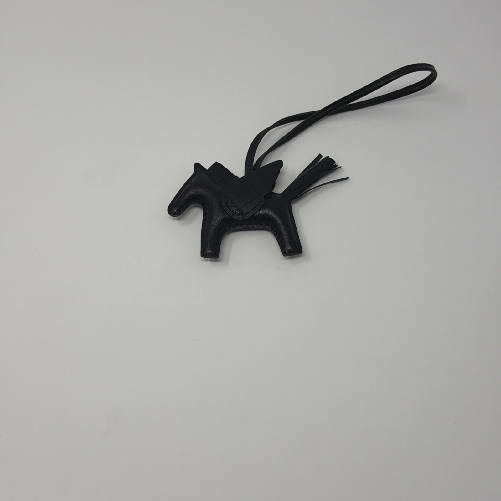 Hermes Pegasus Bag Charm Black Luxury Bag Accessory Gift Lightweight