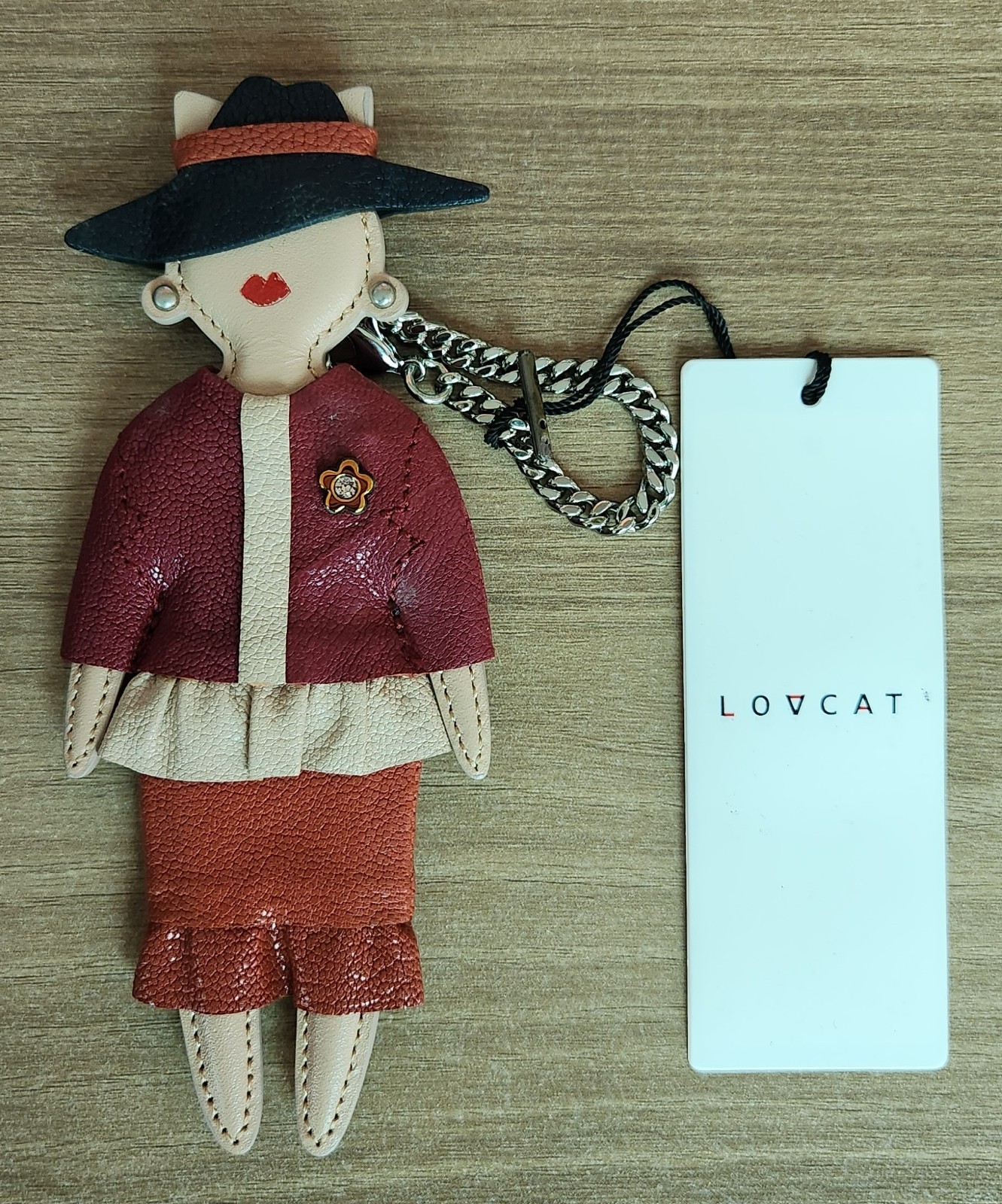Lovcat Made of leather woman Luxury bag Keychain Charm