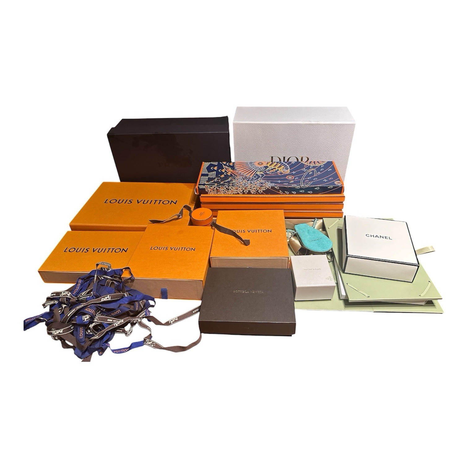 Luxury Box Packaging Reseller Lot: Hermès, Chanel, VCA, Louis Vuitton & more