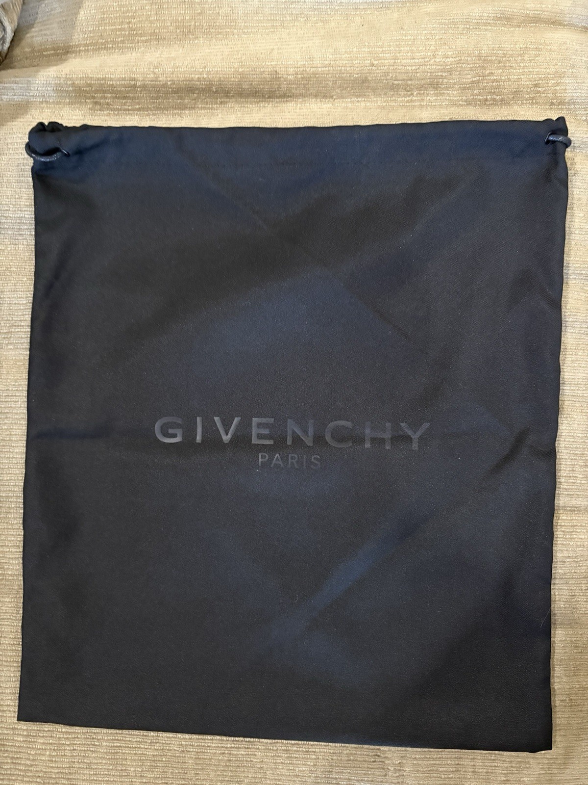 Givenchy Paris Drawstring Logo Clutch Wallet Dust Bag Black 15” X 13”