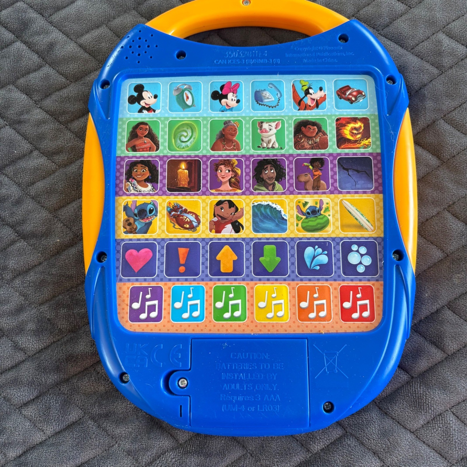 Disney My First Smart Pad Interactive Learning Toy Alphabet Numbers Music Blue