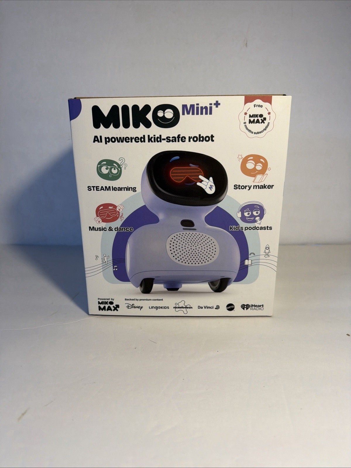 Miko Mini Purple AI Robot Companion for Kids Interactive Learning Smart Toy