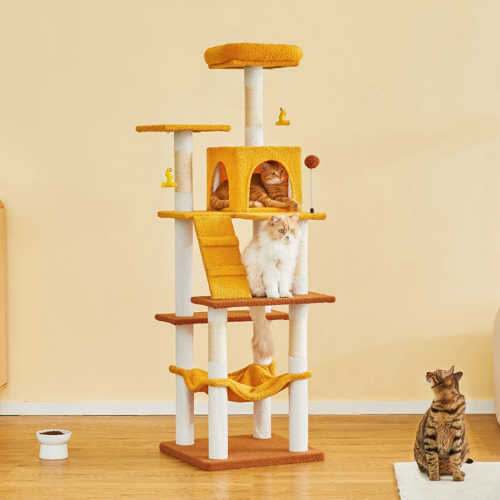 63.8" Sturdy Cat Tree Tower Condo Furniture Scratching Post Pet Kitty Play House
