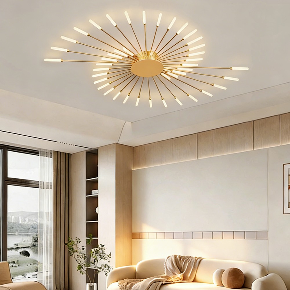 Hollow Fireworks Design LED Chandelier Luxury Indoor Home Ceiling Lamp
