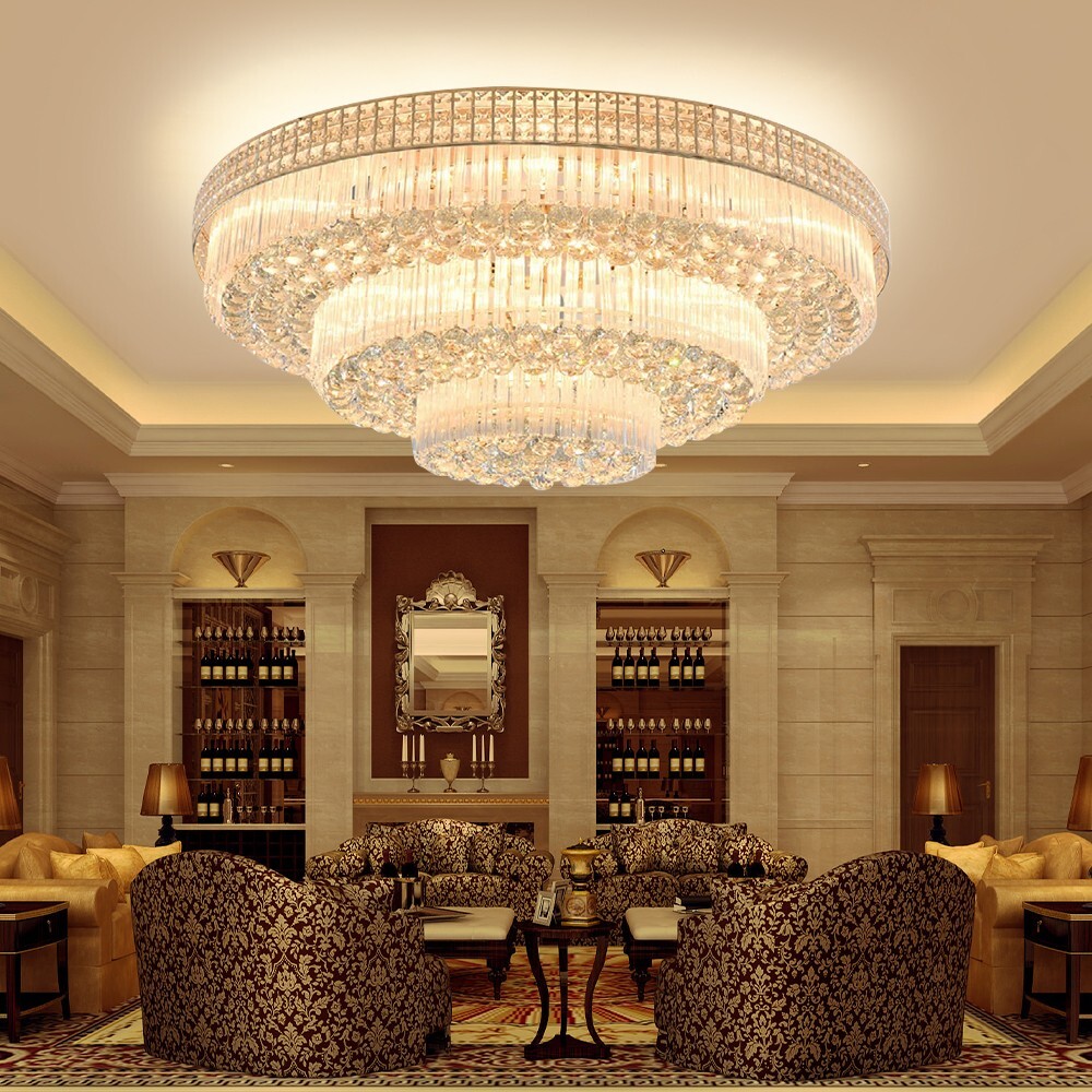 Luxury K9 Crystal Chandelier Light Ceiling Lamp Flush Mount Lighting Fixtures