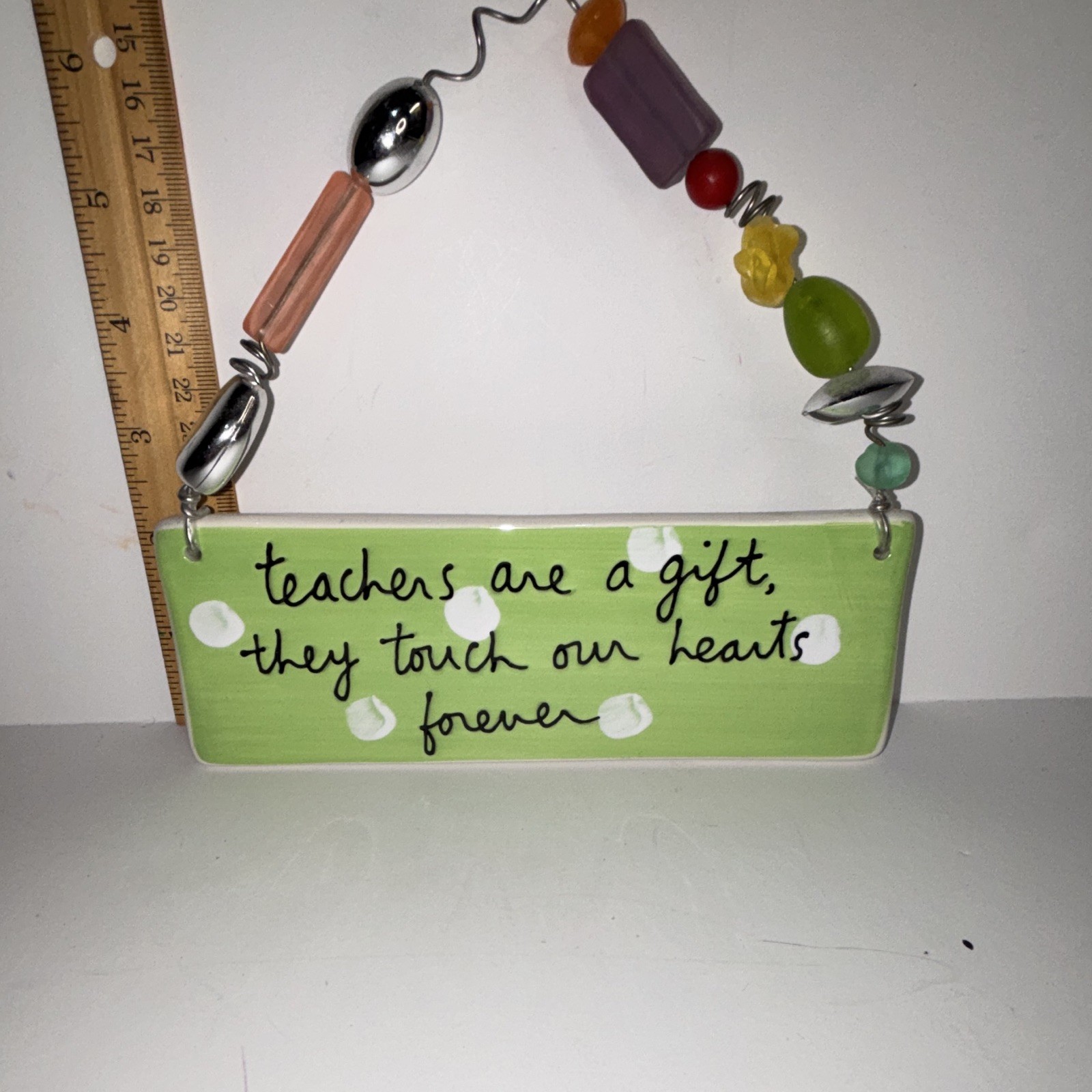Department 56 Sandra Magsamen Teachers Are a Gift Hanging Ceramic Plaque 10818