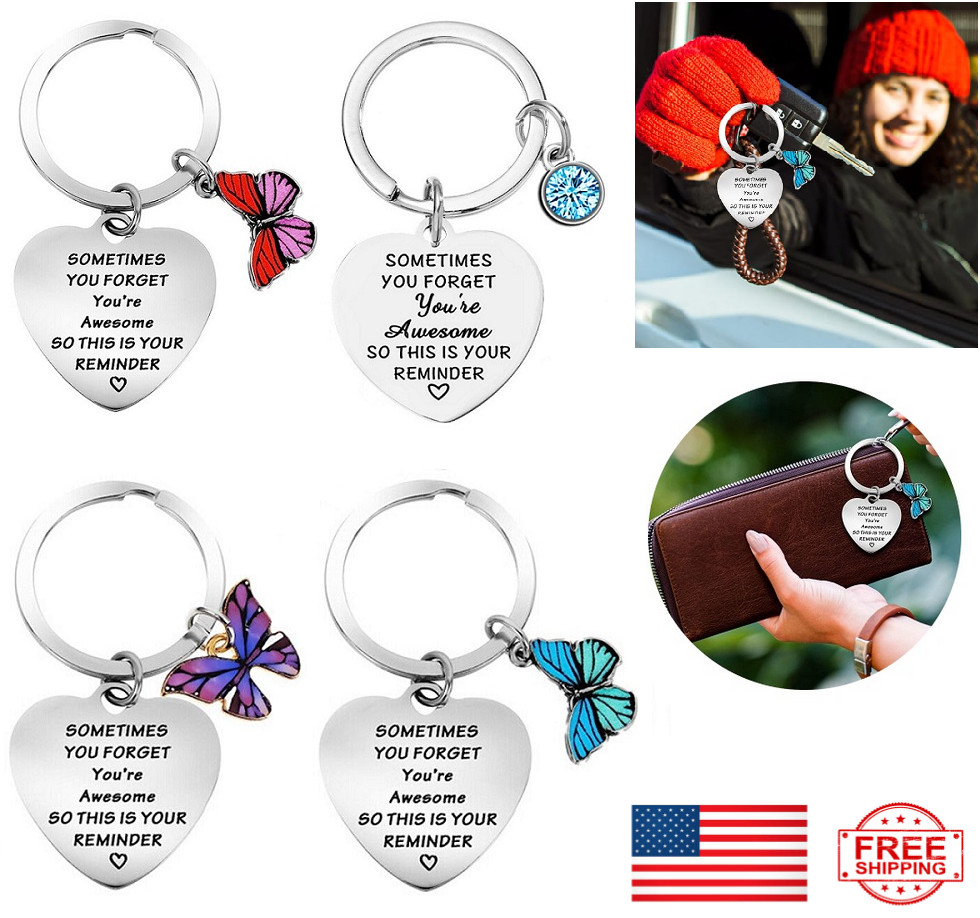 "Sometimes You Forget You're Awesome" Inspirational Gifts Keyring for Women