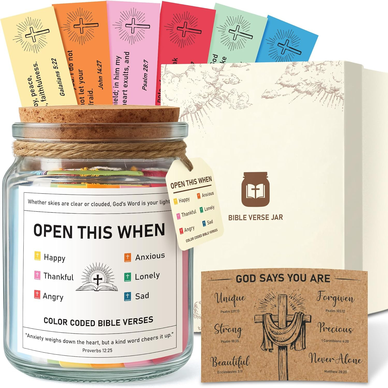 Inspirational Bible Verse Jar – Thoughtful Mother's Day Gift for Mom & Wife