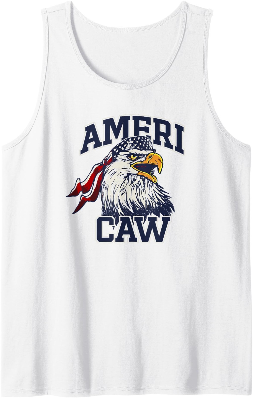 Trendy Ameri Caw American Biker Eagle Tank Top