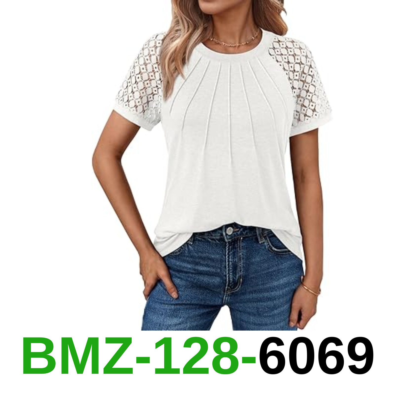 AUTOMET Womens Tshirts Trendy Fashion Tops Lace Short Sleeve Business, M