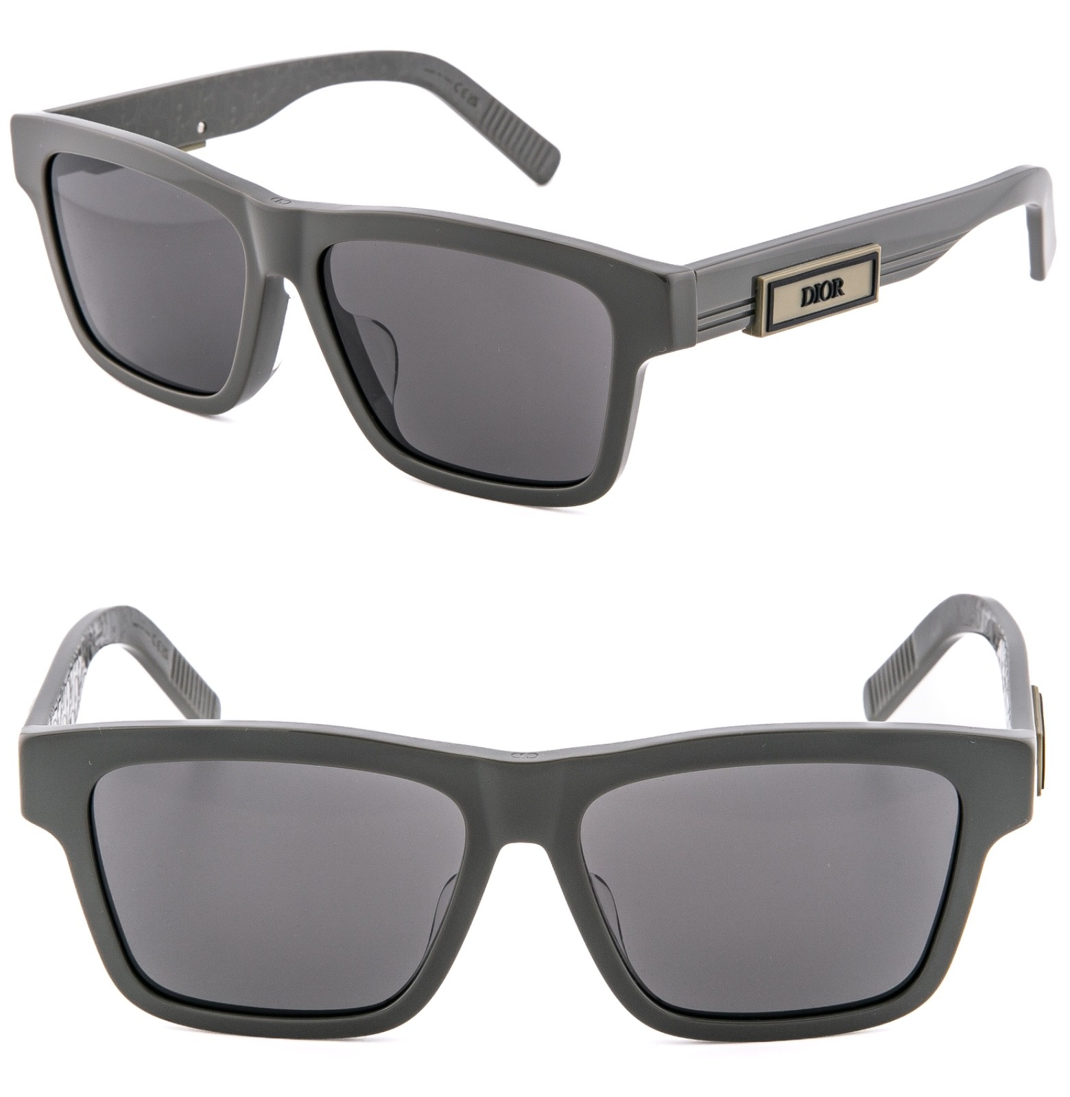CHRISTIAN DIOR Gray Oblique Print B23 S4F Sunglass DM40159F DiorB23 Authentic