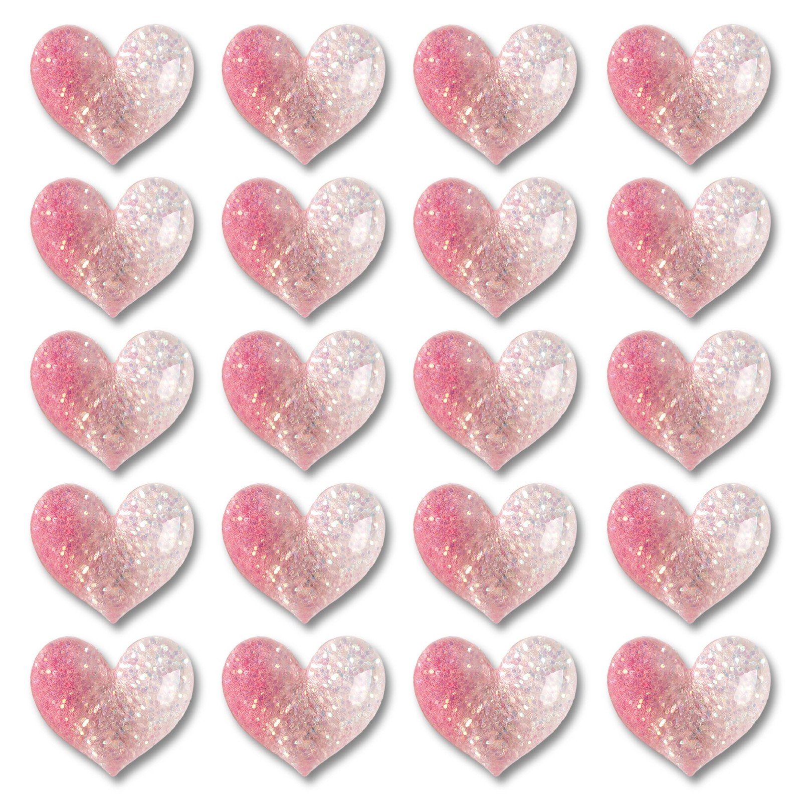 20PCS Adorable Pink Heart Magnets, Cute Fridge Decor for Kitchen, Mini Magnetic