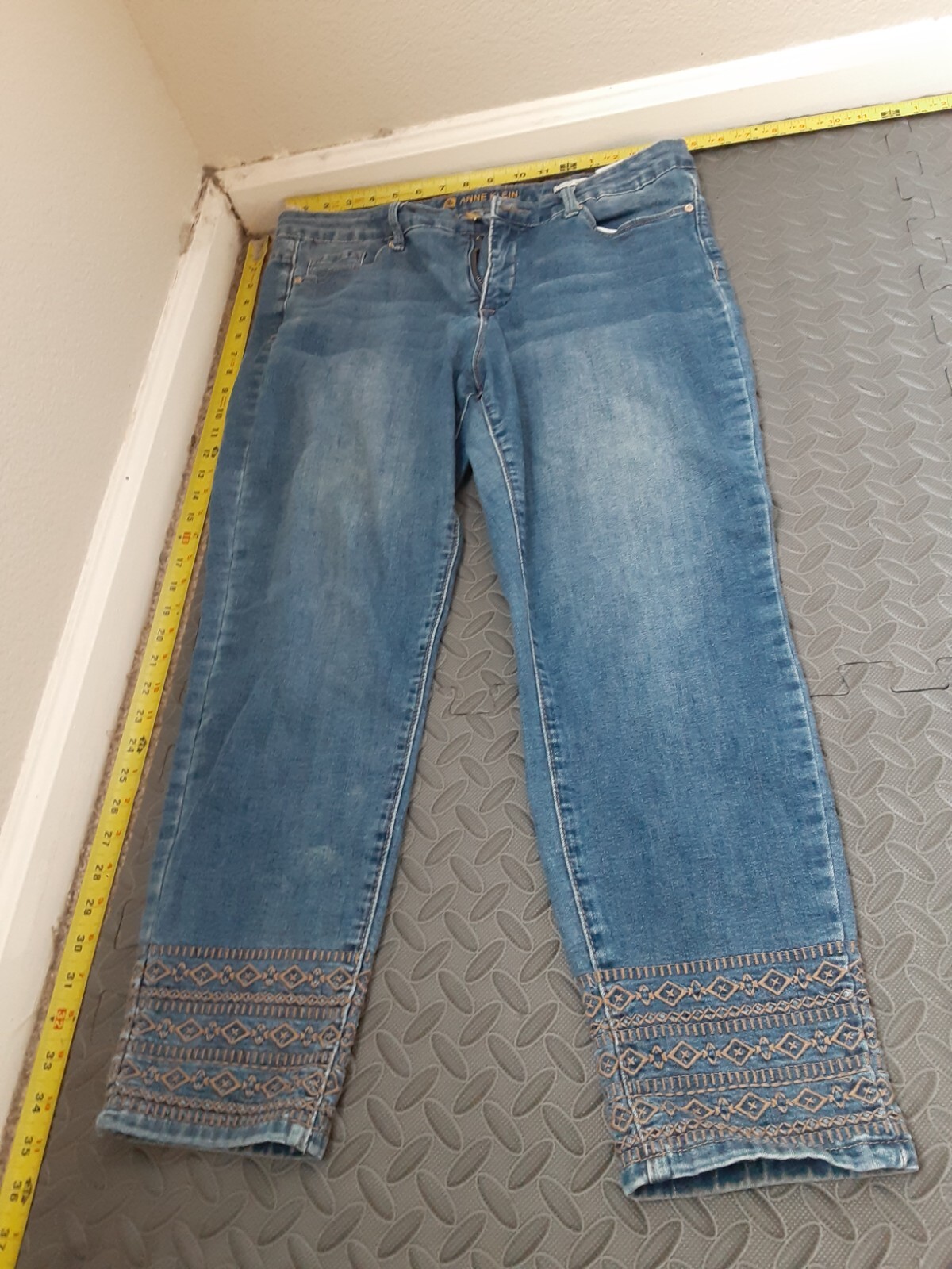 Anne Klein Jeans Sz 10 Women’s Leo Skinny Ankle, Mid Rise (30x26) Blue #S36 *