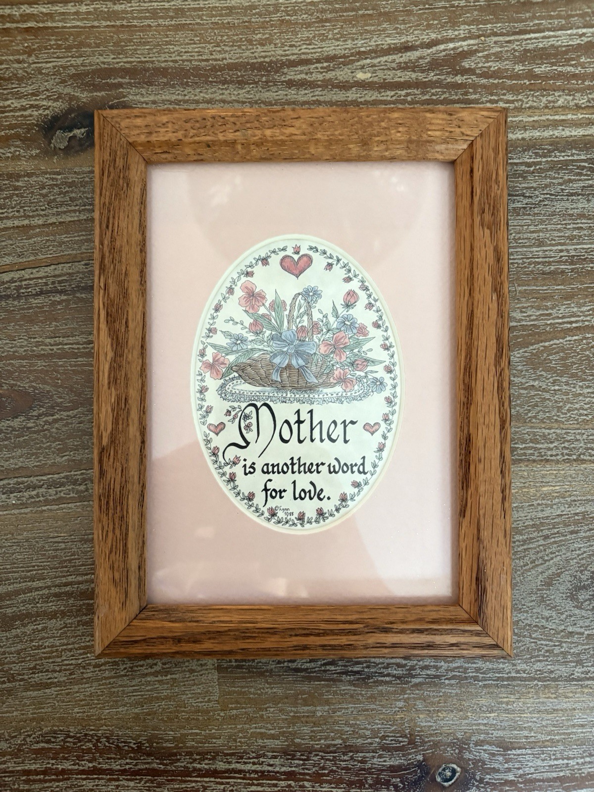 Creative Calligraphy Mother is Another Word for Love Framed Floral Plaque