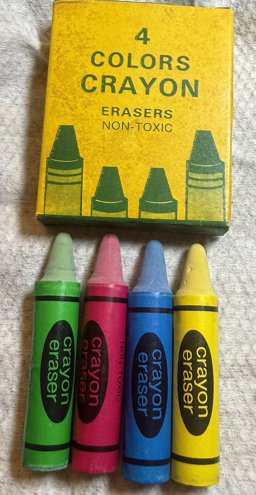 Vintage 1980 Crayola Collectible Erasola Novelty made item Erasers