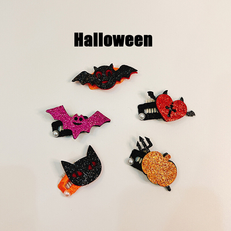 5pcs Halloween Dog Hair Clip York Shabby Bear Teddy Cat Headwear Pet Hair Clip
