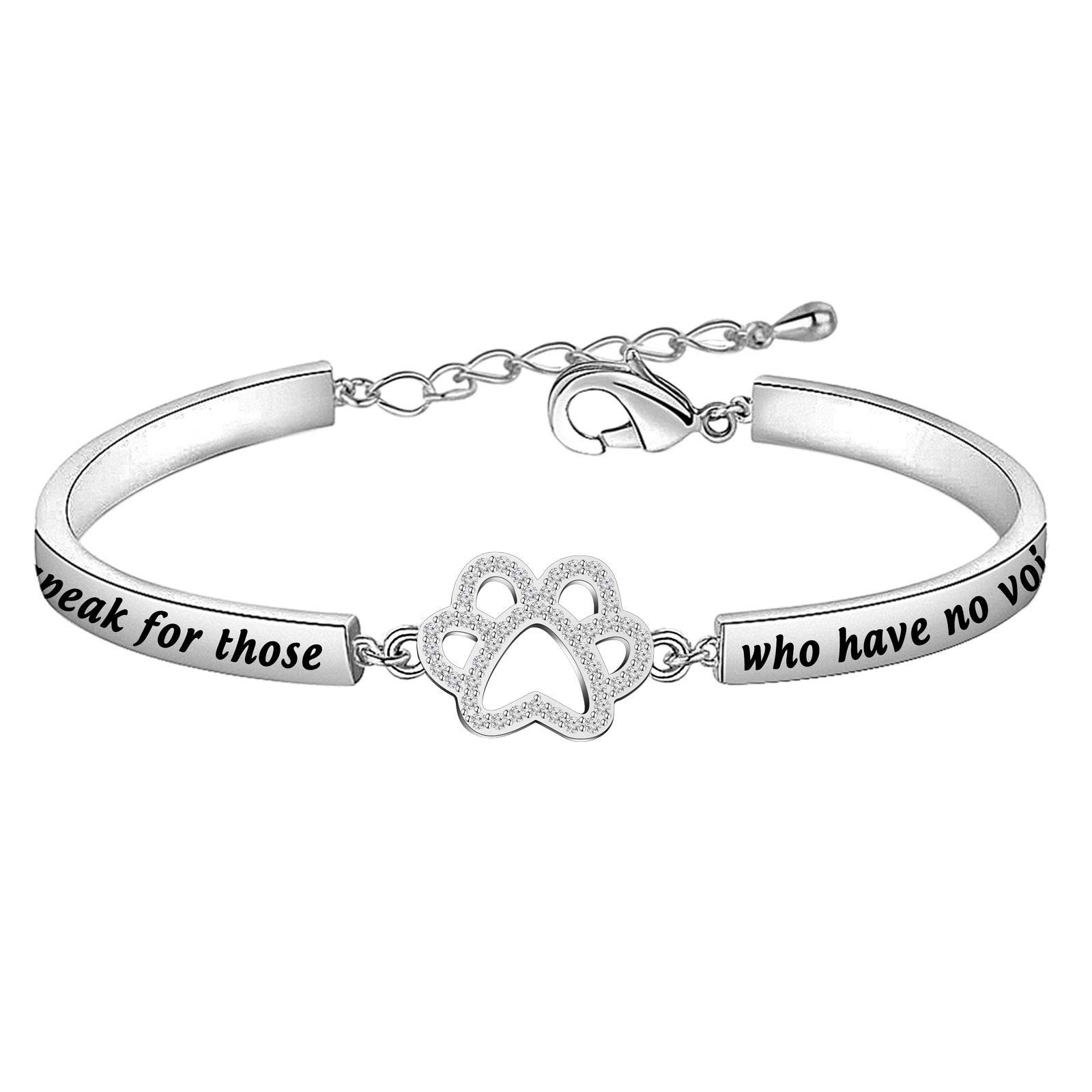 Veterinarian Bracelet I Speak for Those Who Have No Voice Vet Tech Jewelry Gift