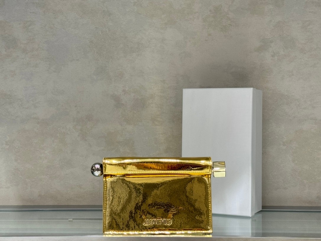 Women's Elegant Metallic Gold Evening Clutch