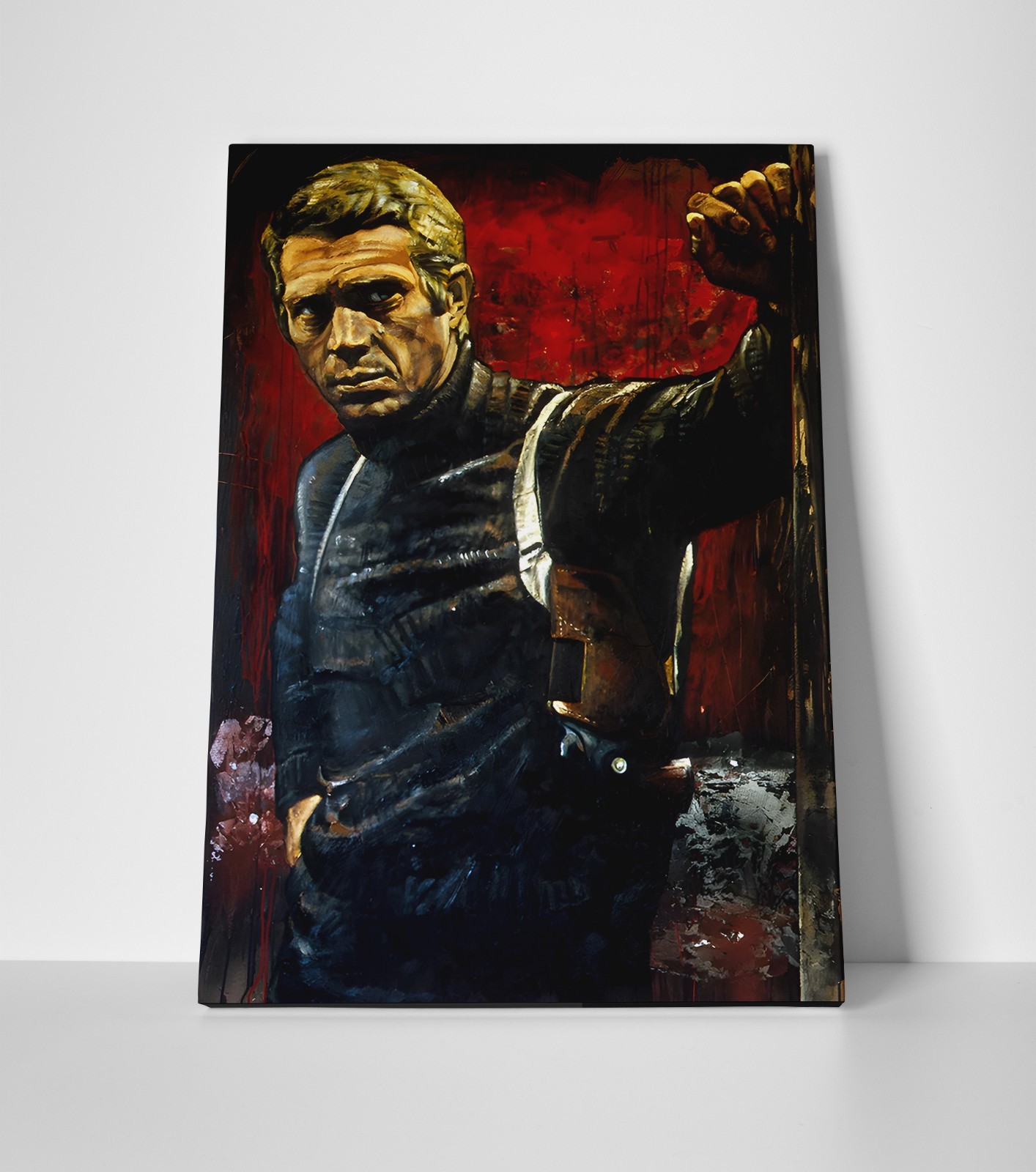 Steve McQueen Painting Poster or Canvas - Steve McQueen Movie Wall Art
