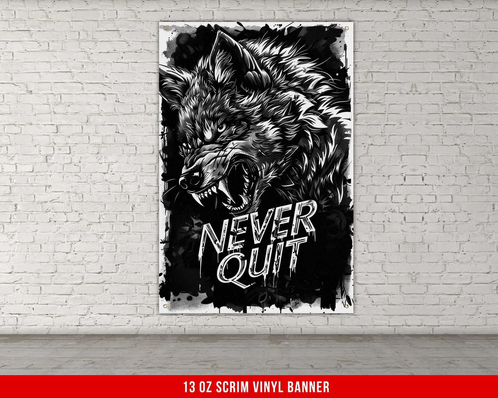 Fitness Inspiration Banner - Motivational Home Gym Wall Art