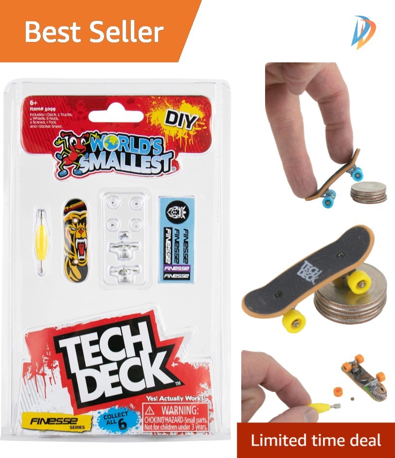 DIY World's Smallest Tech Deck Miniature Fingerboard – Collectible Fun for Kids