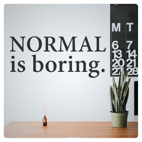 Normal is Boring Motivational Inspirational Wall Decal Sticker Quote Home Decor